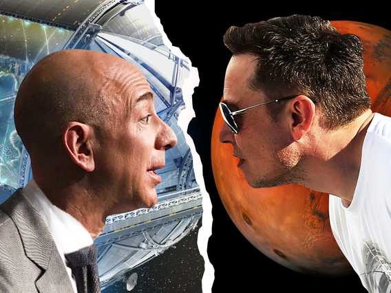 Elon Musk says Jeff Bezos takes himself 'too seriously' and needs to work harder