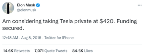 Elon Musk thinks investors should pay less attention to his tweets