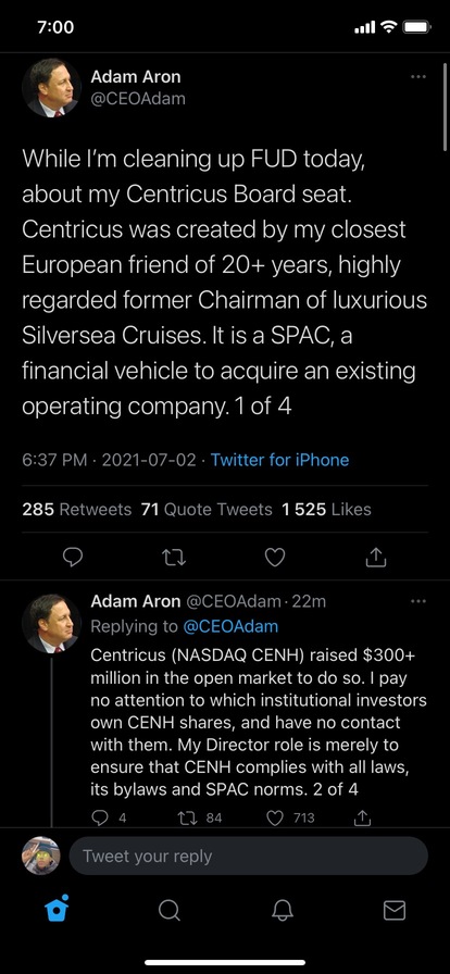 Adam Aron confirming that Citadel and other HFs spreading FUDs.