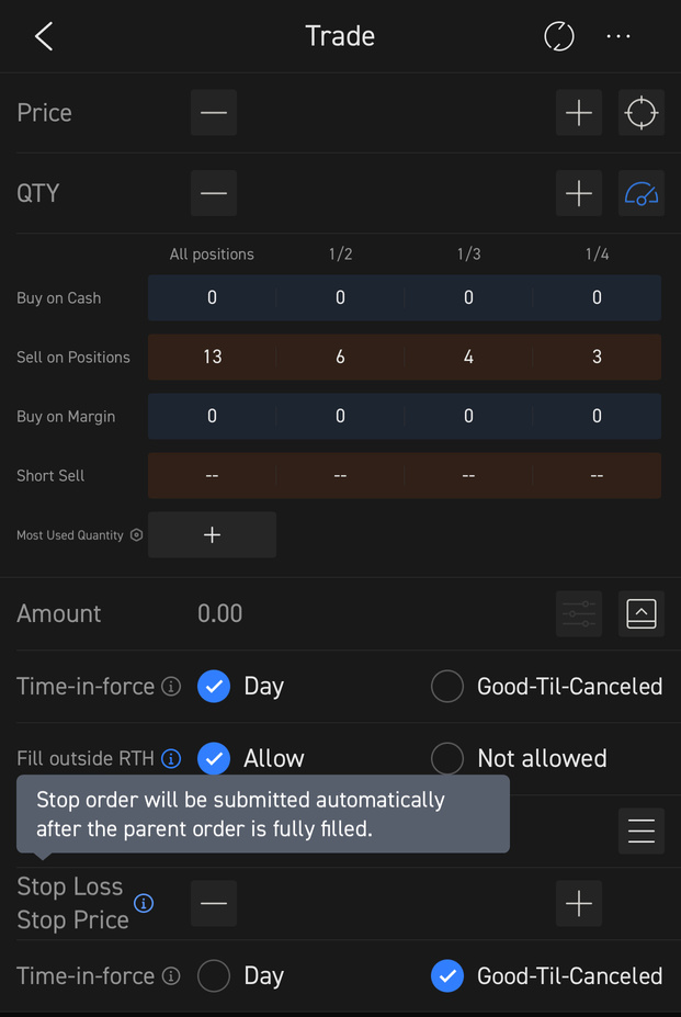 How do your set the stop lost point / profit target?