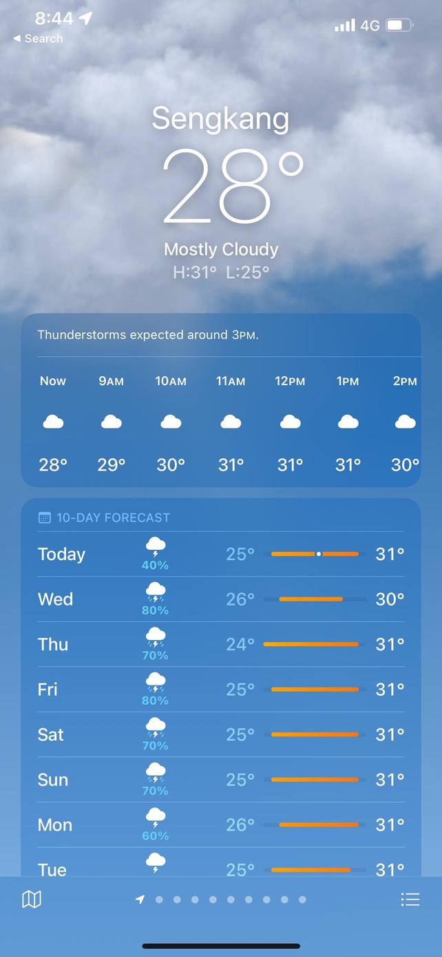 天气-今天会下雨。