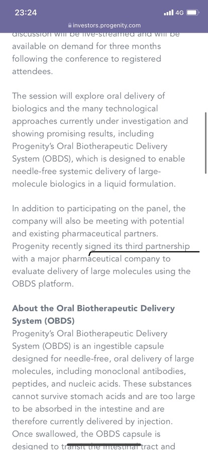 PARTNERSHIP WITH MAJOR PHARMA IS SIGNED ALREADY