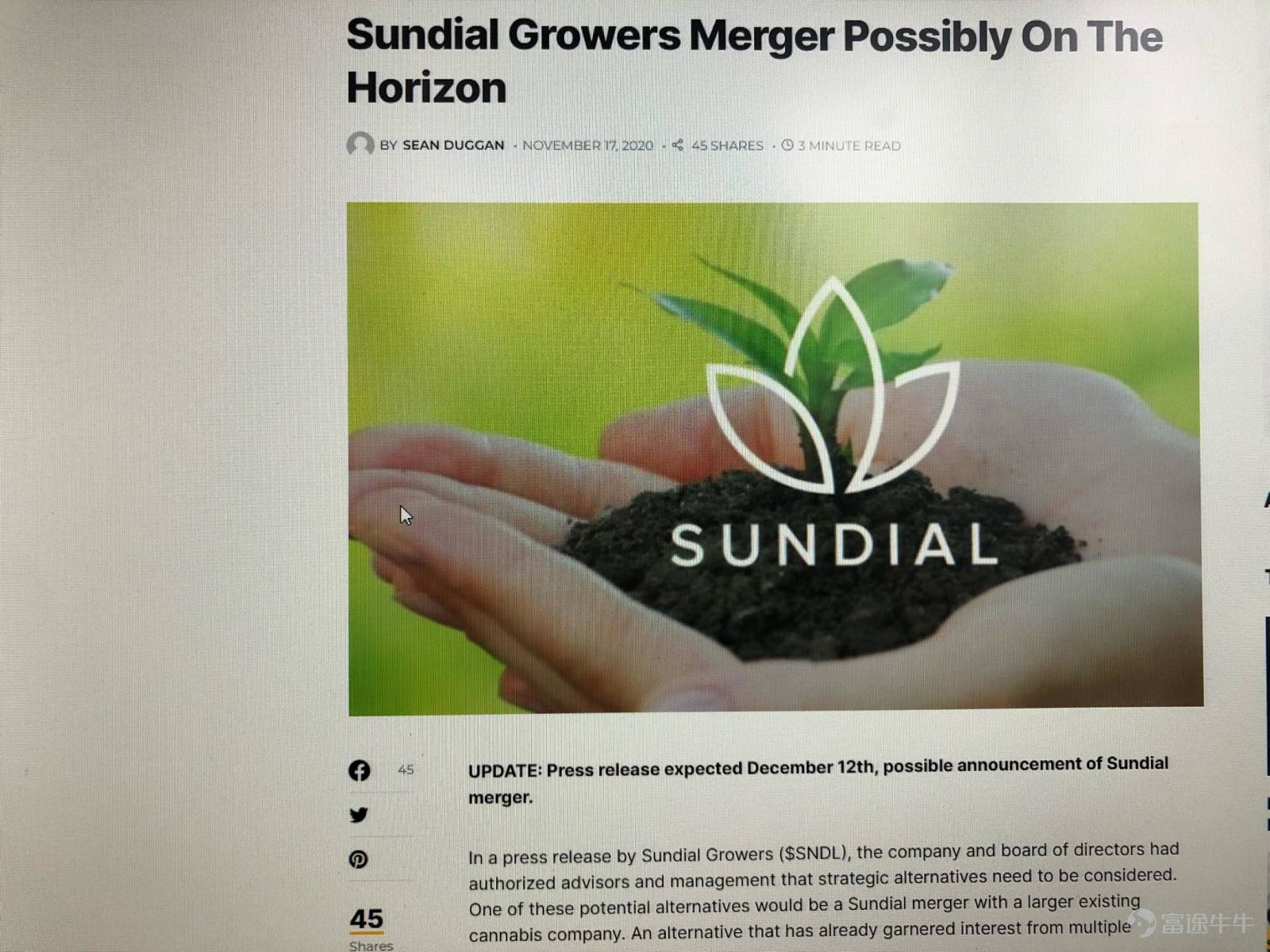 $sundial growers(sndl.us)$评论了股票2020/12/10 12:07厚重的石头